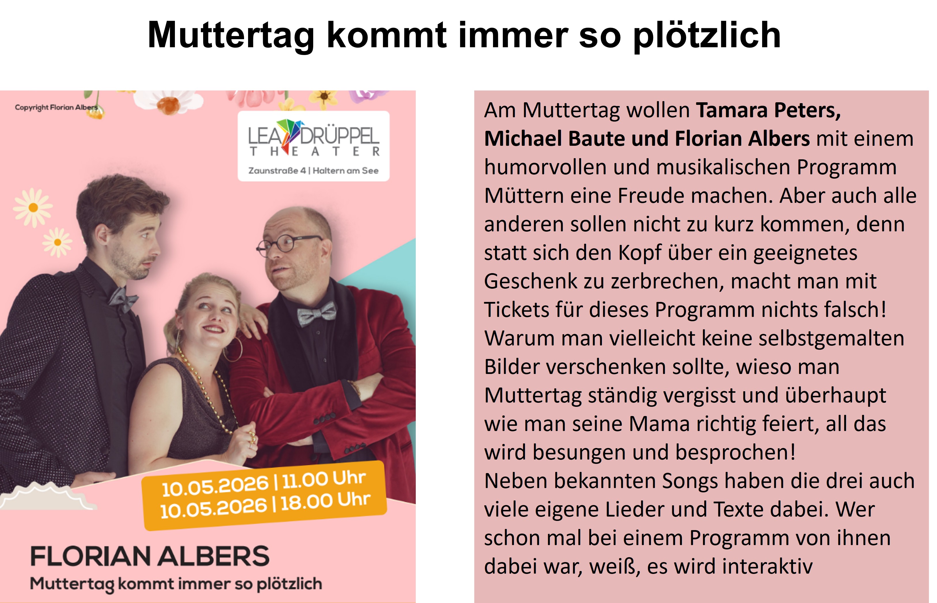 Muttertag Homepage